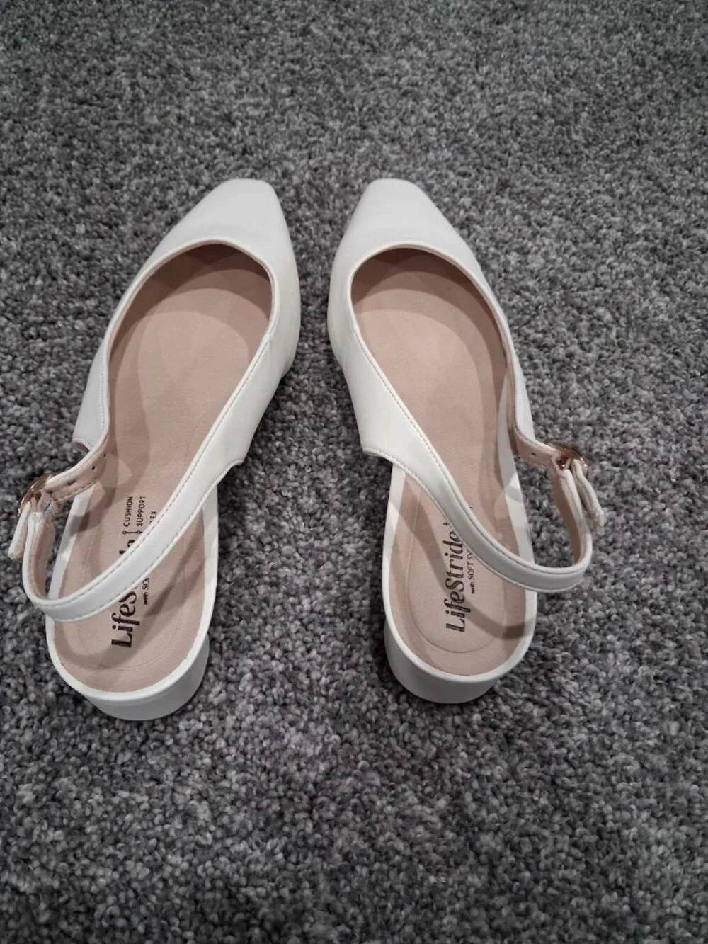LifeStride Lorena Slingback Pumps – Bright White – Size 9 (NWB)